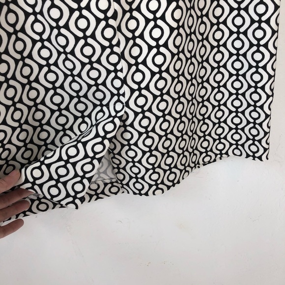Mario Serrani Italy printed blk white dress sz md - Picture 8 of 10